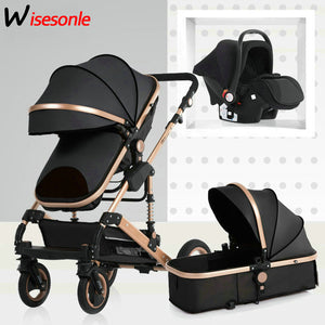 2020 new baby trolley high landscape 3 to 1 baby stroller double faced children free shipping in four seasons in Russia