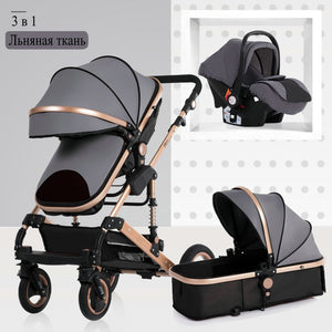 2020 new baby trolley high landscape 3 to 1 baby stroller double faced children free shipping in four seasons in Russia