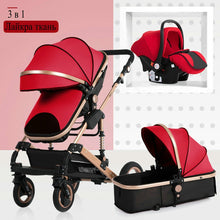 Load image into Gallery viewer, 2020 new baby trolley high landscape 3 to 1 baby stroller double faced children free shipping in four seasons in Russia

